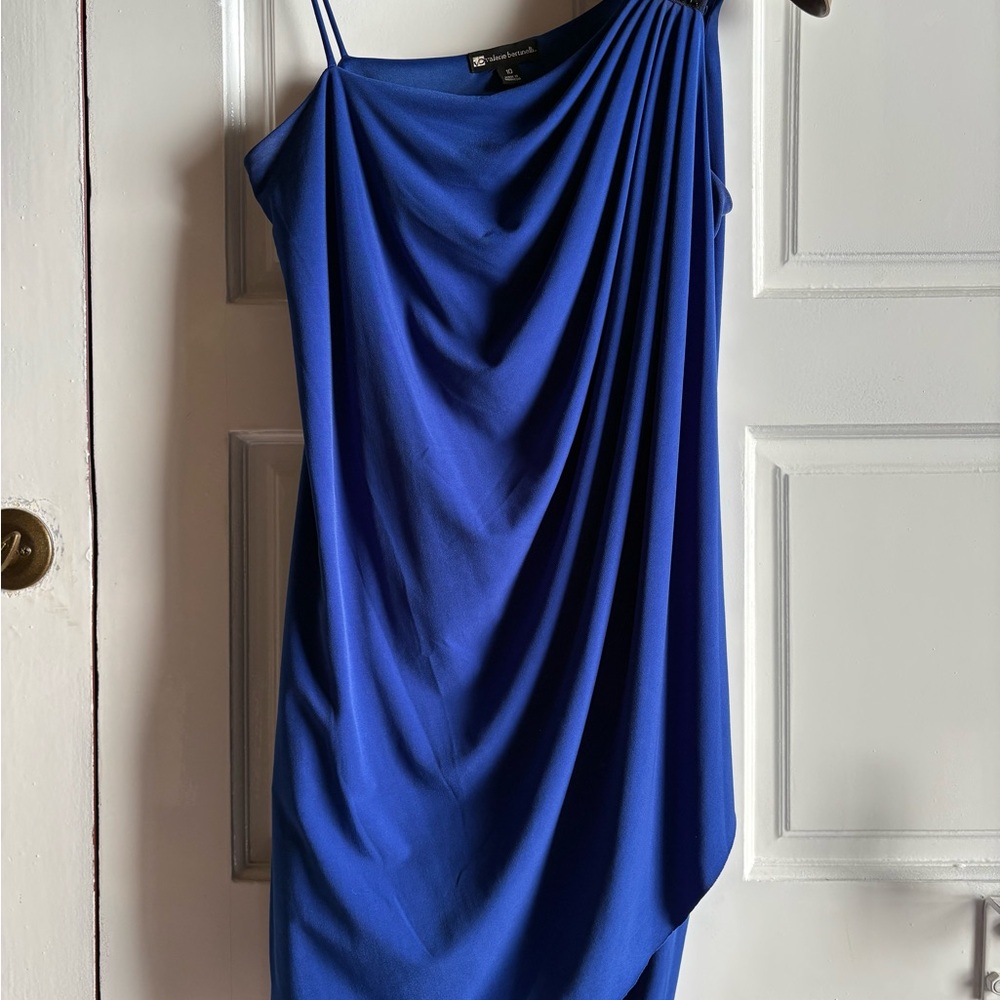 Valerie Bertinelli One Shoulder Royal Blue Dress